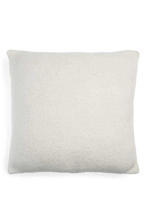 barefoot dreams Basket Stitch Square Pillow in Cream/Stone
