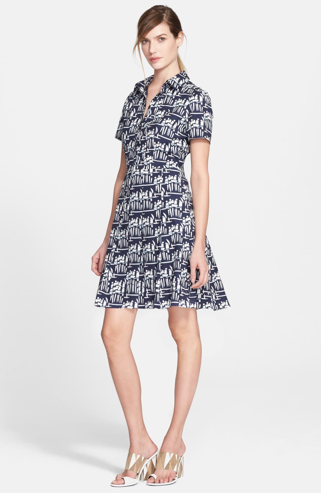 Tory Burch Stretch Cotton Poplin Shirtdress Nordstrom