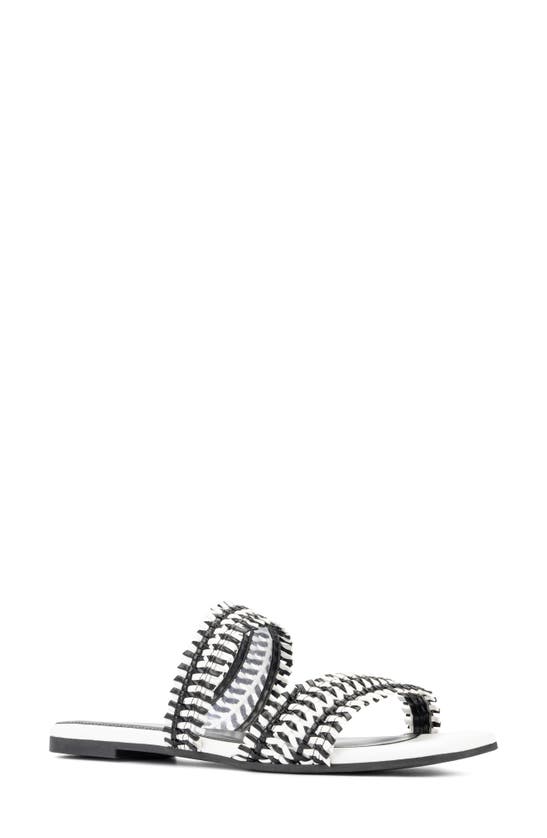 Fashion To Figure Pammy Sandal In Black/ White