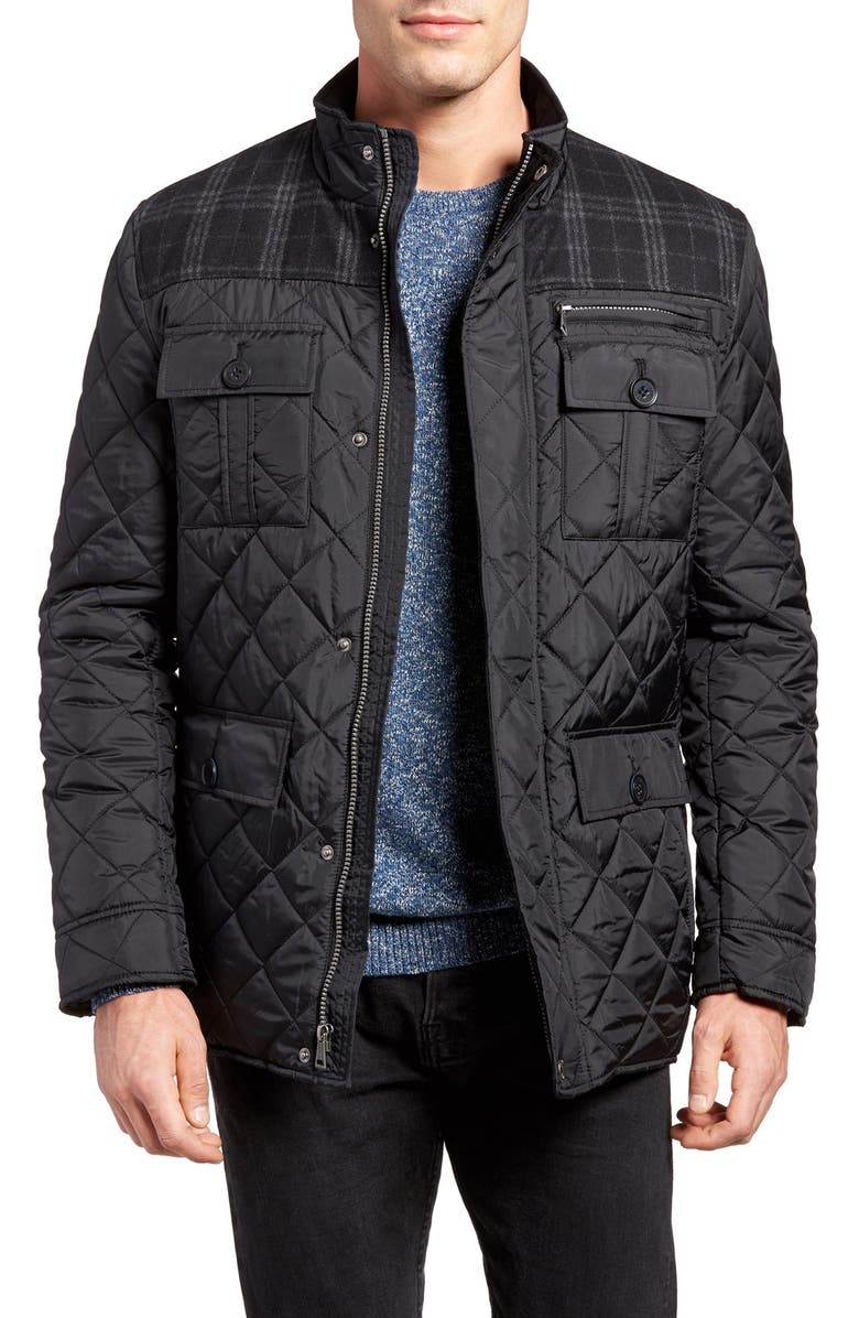 Cole Haan Mixed Media Quilted Jacket | Nordstrom