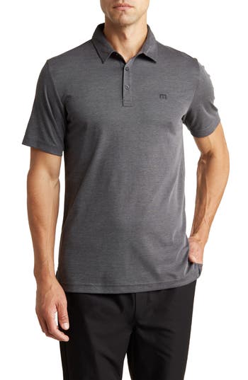 Shop Travismathew Langley Polo Shirt In Quiet Shade/black