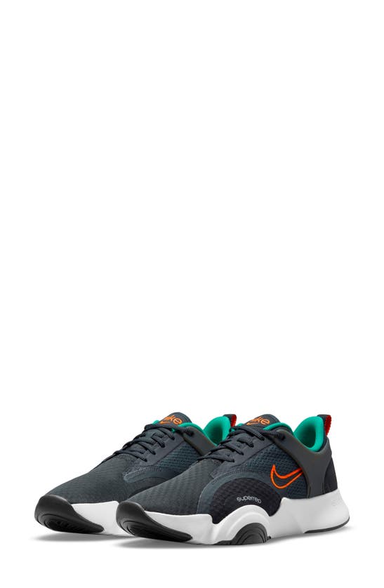 Nike Superrep Go 2 Training Shoe In Grey/ Orange