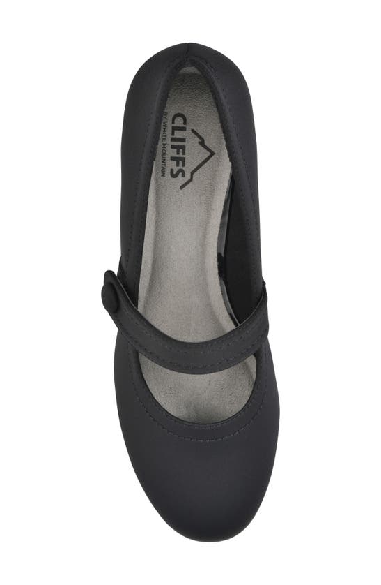 Cliffs By White Mountain Brightly Mary Jane Wedge Pump In Black/ Nylon