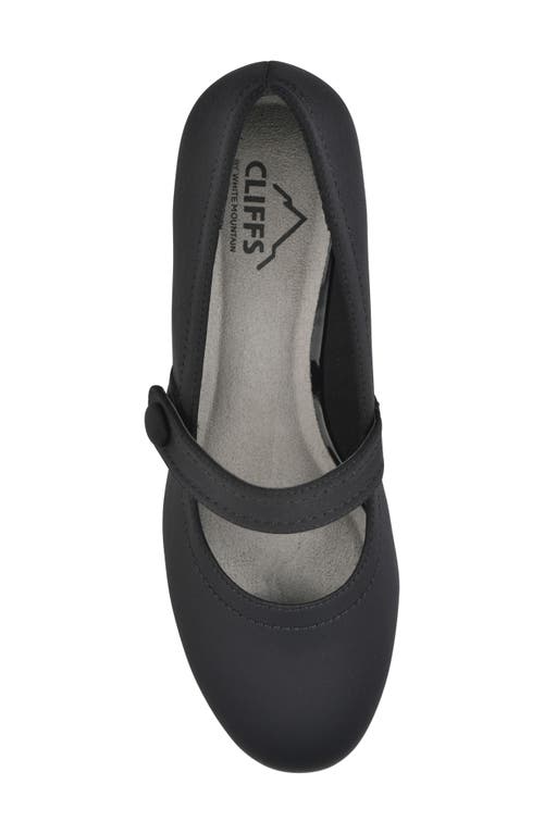 Cliffs By White Mountain Women's Brightly Mary-jane Style Wedge In Black/nylon