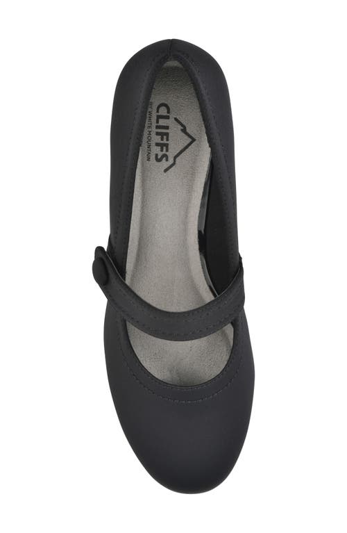 Shop Cliffs By White Mountain Brightly Mary Jane Wedge Pump In Black/nylon