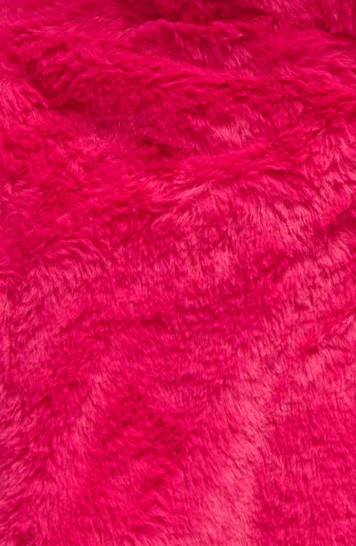 Shop Tractr Kids' Teddy Faux Fur Hoodie In Bubblegum