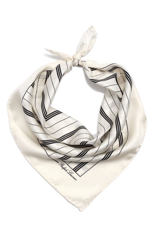 Lauren Ralph Lauren Classic Polka Dot Silk Square Scarf in Cream at Nordstrom