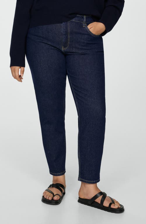 Mango High Waist Mom Jeans In Open Blue