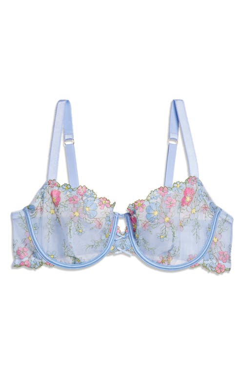 Shop Etam Superbe Underwire Balconette Bra In Blue Lagon