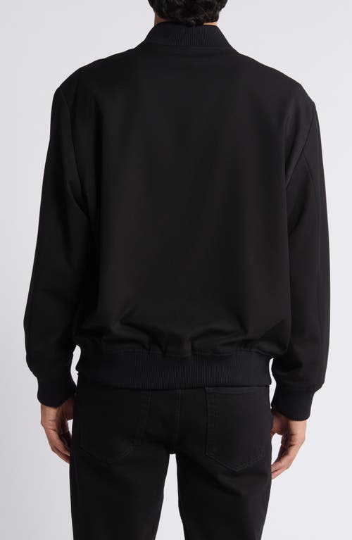Hugo Boss Hugo Mens Black Contrasting-panelled Shell And Organic-cotton Filled Bomber Jacket In Black
