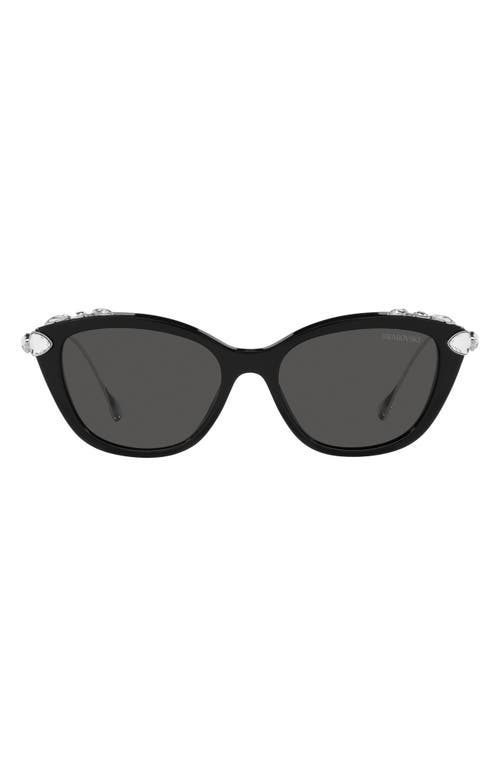 Swarovski 55mm Cat Eye Sunglasses in Black at Nordstrom