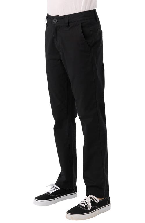 O'neill Kids' Transporter Standard Fit Stretch Cotton Chinos In Black