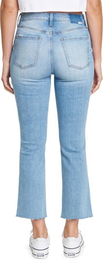 DAZE Shy Girl High Waist Crop Flare Jeans