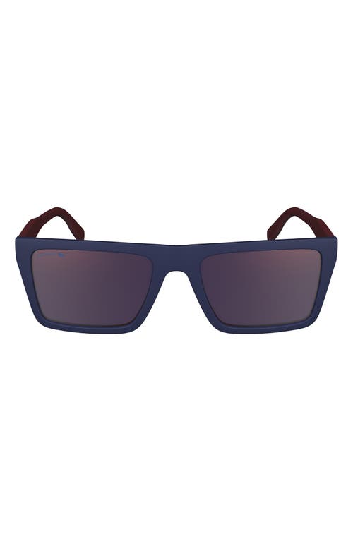 Sport 56mm Rectangular Sunglasses in Matte Blue