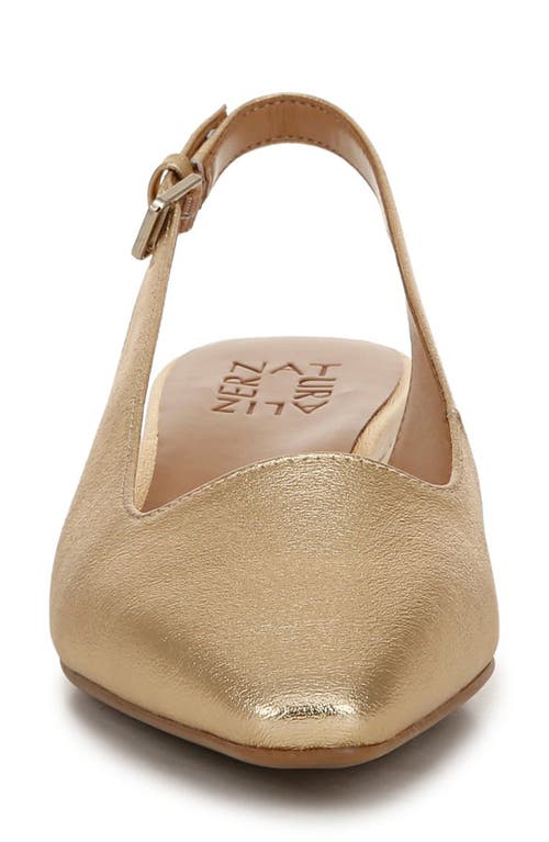 Naturalizer Ginger Slingbacks In Dark Gold Faux Leather