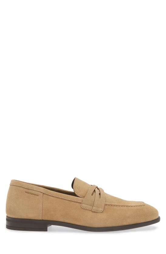 Shop Stuart Weitzman Simon Crisscross Loafer In Beige