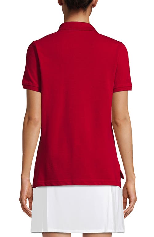 Lands' End Tall Short Sleeve Mesh Polo Shirt In Red