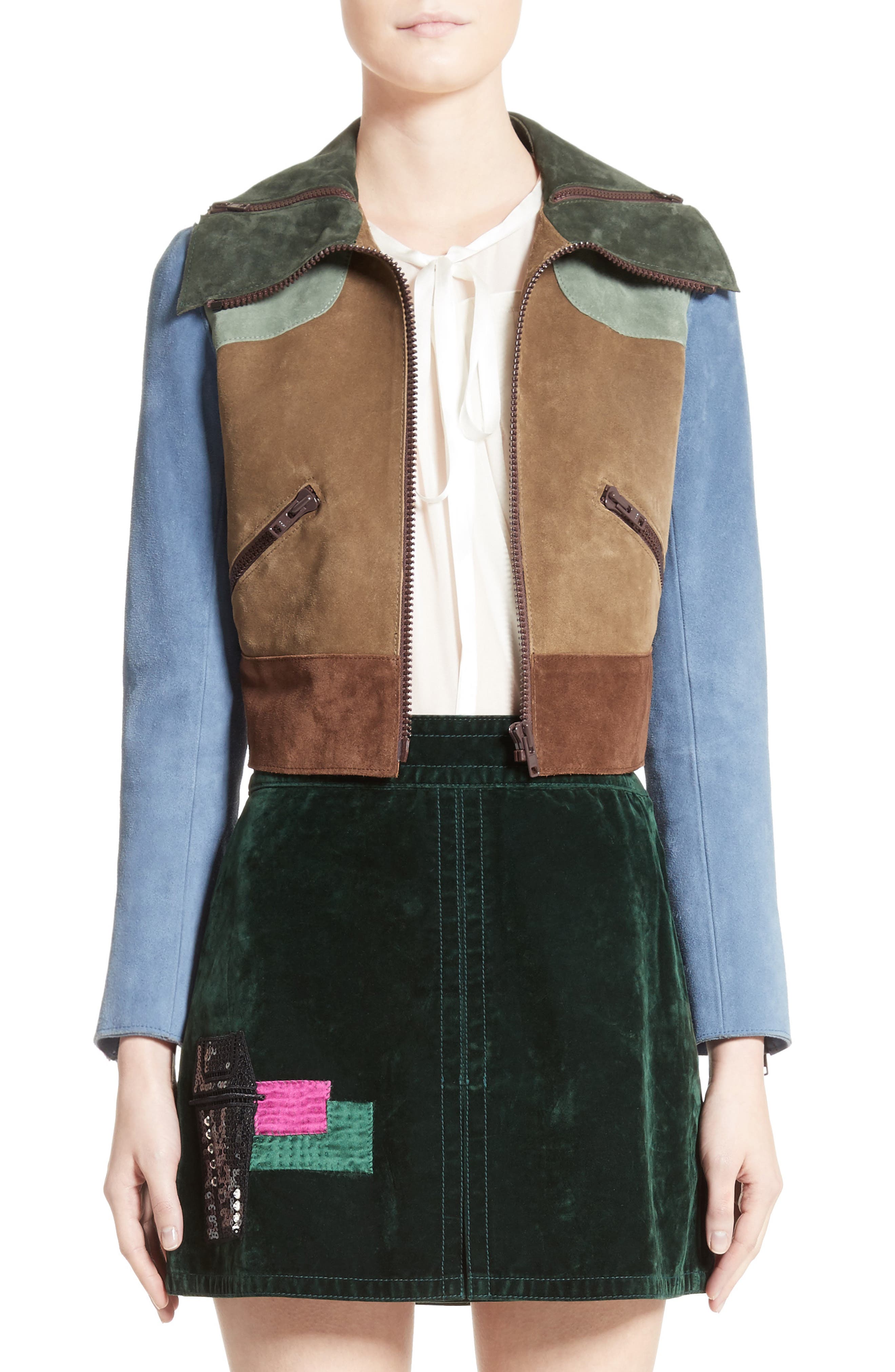 MARC JACOBS Suede Patchwork Jacket Nordstrom