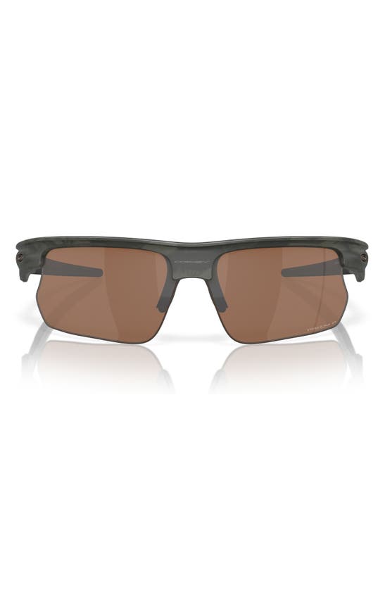 Shop Oakley Bisphaera 68mm Prizm™ Gradient Oversize Polarized Rectangular Sunglasses In Olive