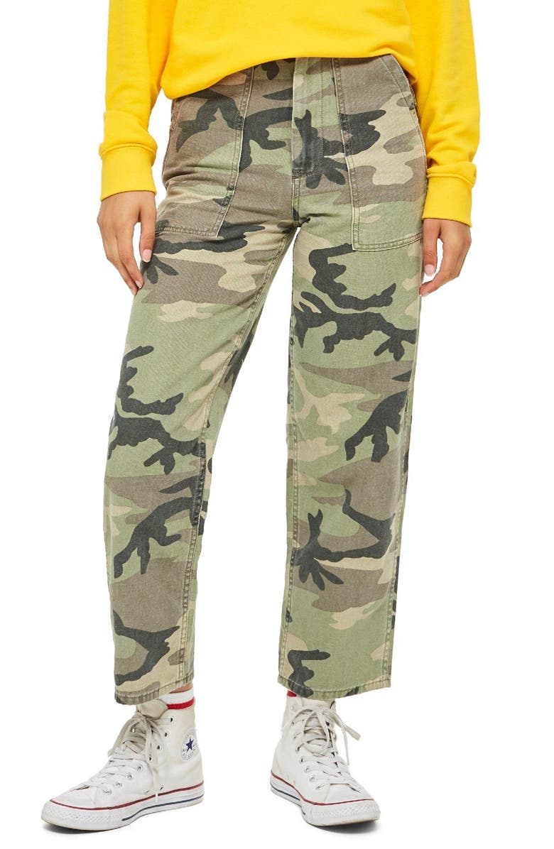 Topshop Sonny Camouflage Utility Trousers | Nordstrom