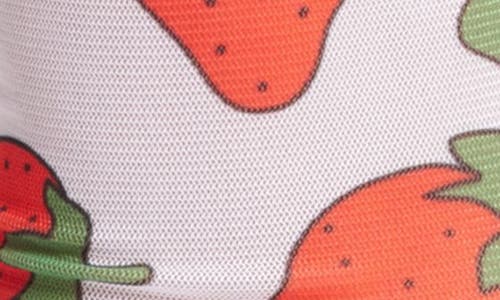 High Heel Jungle Retro Strawberry Mesh Socks In Nude