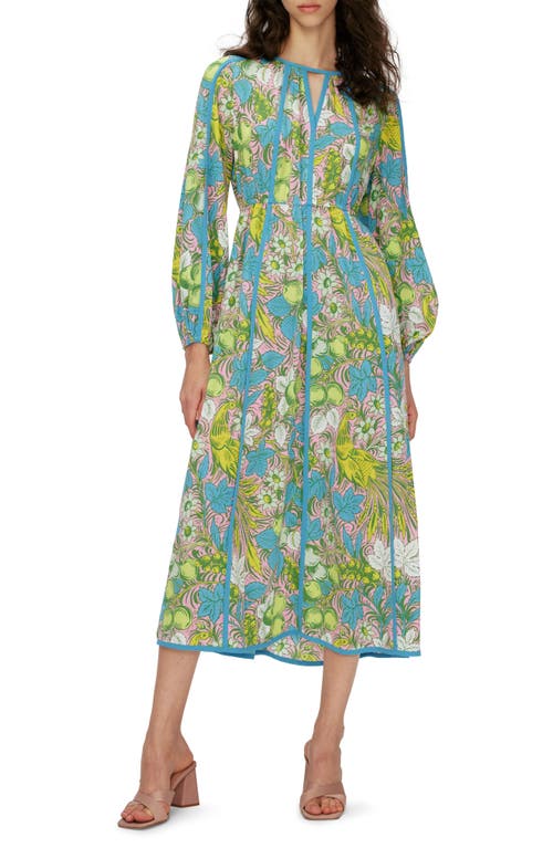 Diane von Furstenberg Scott Floral Long Sleeve Midi Dress Bird Of Paradise Pink at Nordstrom,