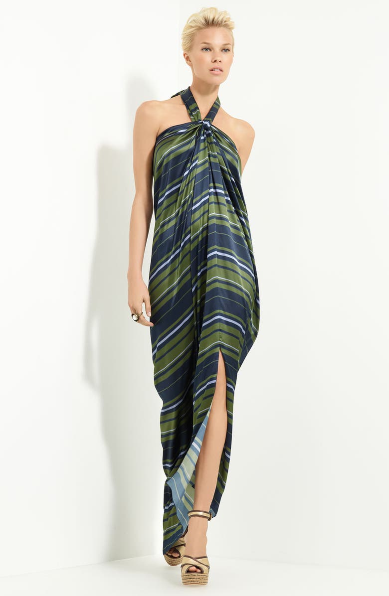 Lanvin Striped Washed Satin Gown | Nordstrom