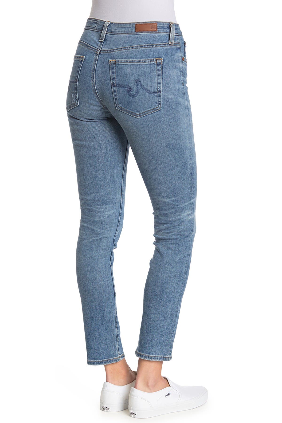 Ag Prima Solid Ankle Skinny Jeans In Bright Blue7