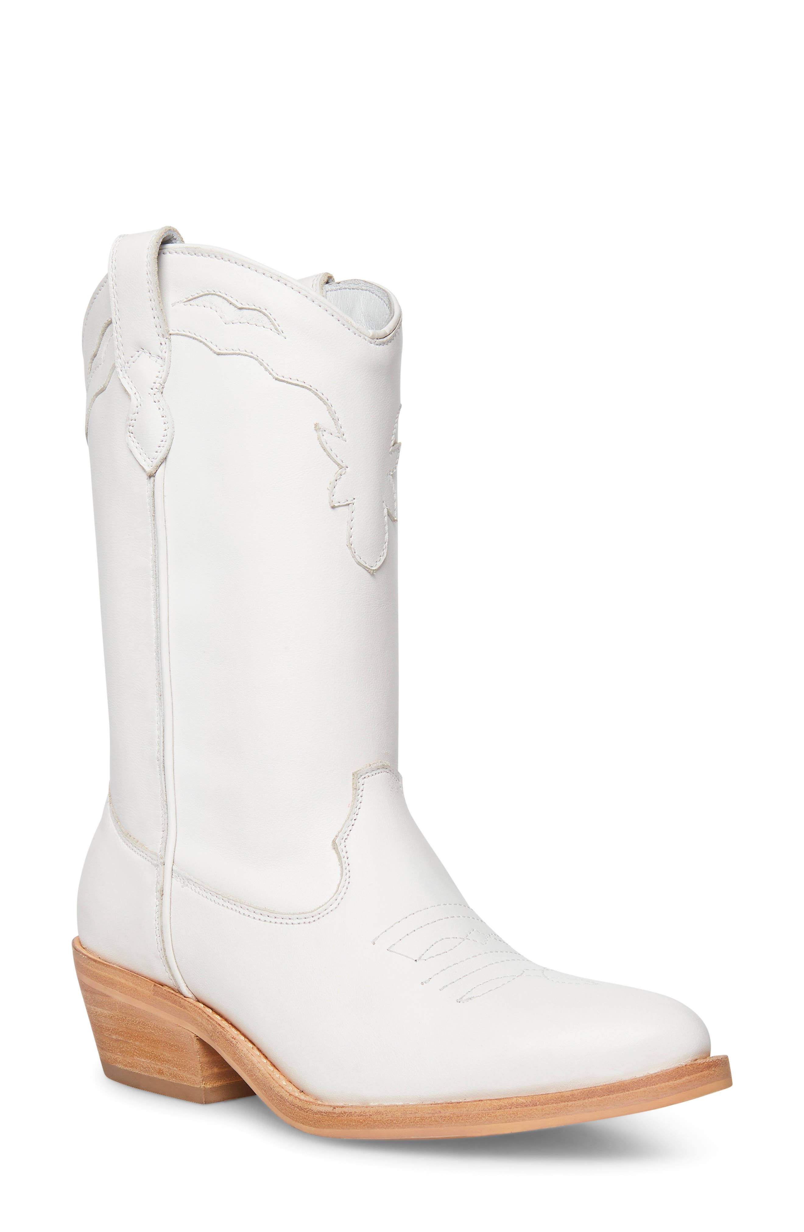Steve Madden White Cowgirl Boots