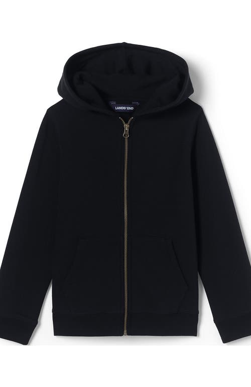 Lands' End School Uniform Kids Zip Front Sweatshirt In Black