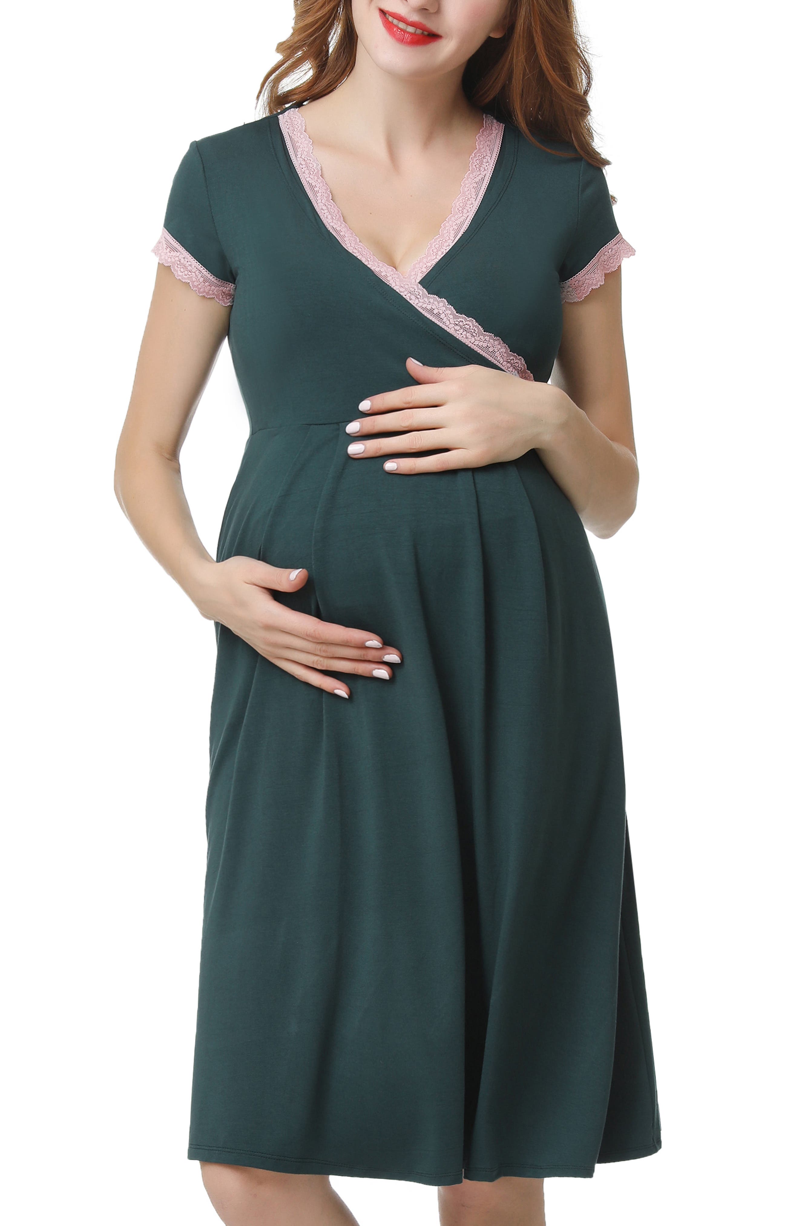 Kimi And Kai Jenny Nursing/maternity Nightgown, Green