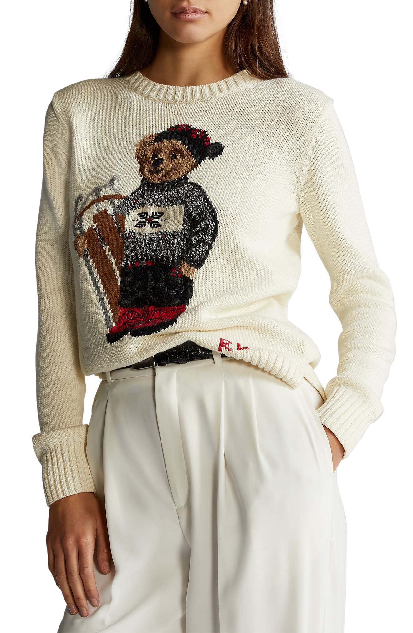 ralph lauren womens bear sweater