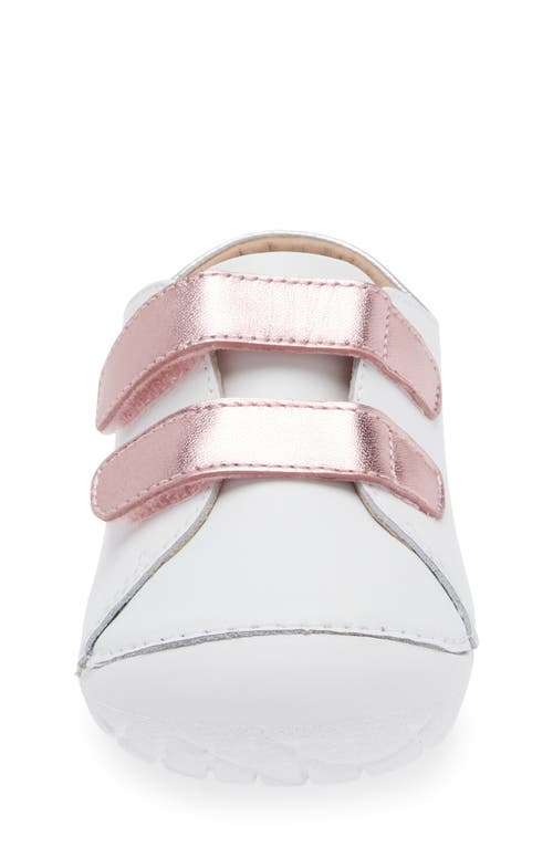 Shop Old Soles Kids' Two-tone Leather Sneaker In Snow/pink