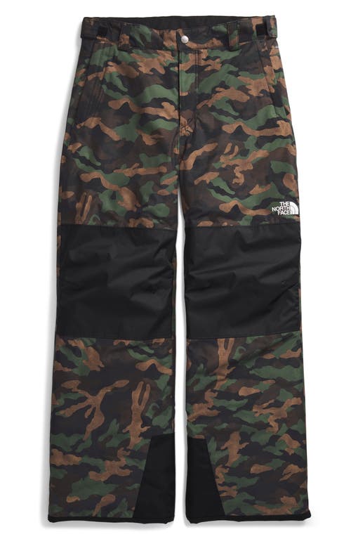 The North Face Kids' Freedom Waterproof Recycled Polyester Insulated Pants In Tnf Black Tnf Camo Small Print