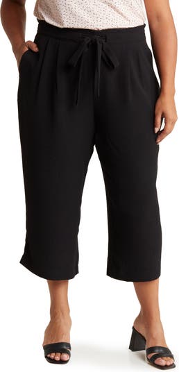 T Tahari Tie Waist Crop Scuba Pants