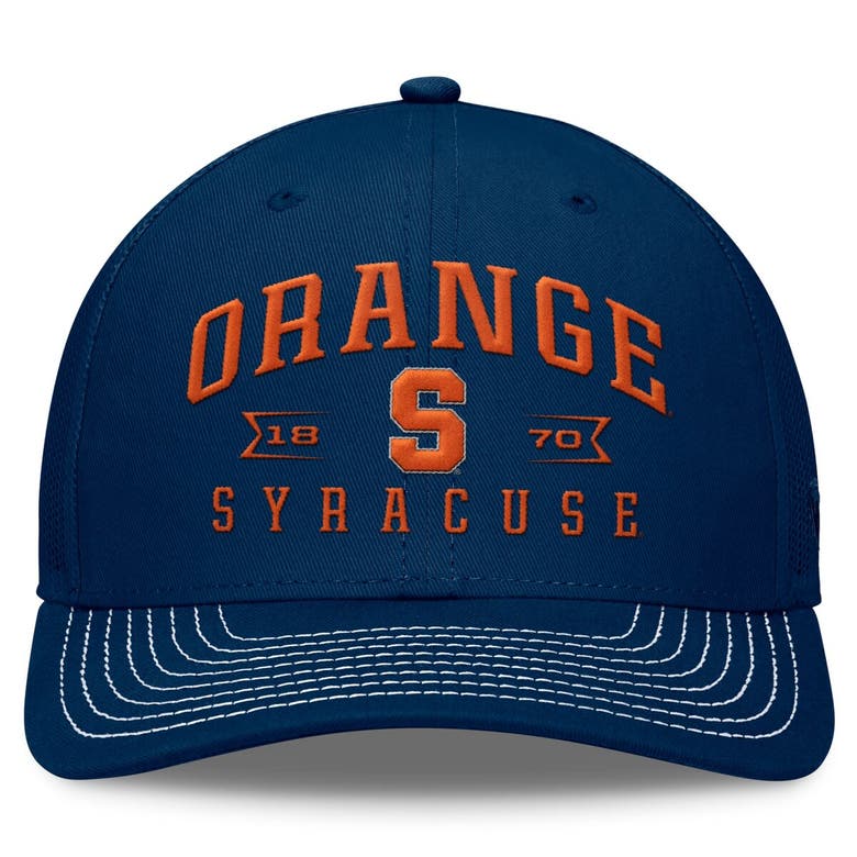 Shop Top Of The World Navy Syracuse Orange Carson Trucker Adjustable Hat