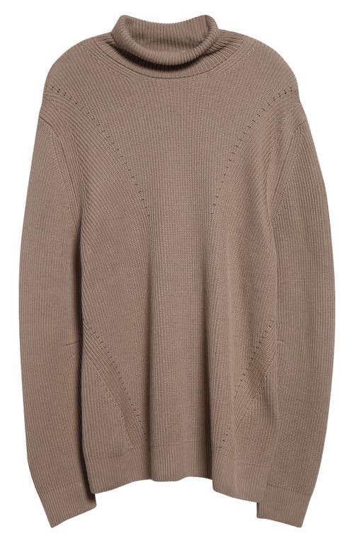 Moncler Ciclista Cotton Turtleneck Sweater In Beige