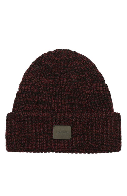 ALLSAINTS ALLSAINTS MARLED WOOL BLEND RIB CUFF BEANIE