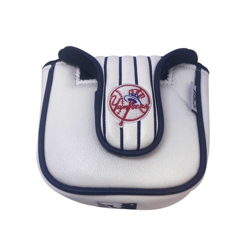 PRG AMERICAS New York Yankees Logo Track Mallet Putter Cover in White