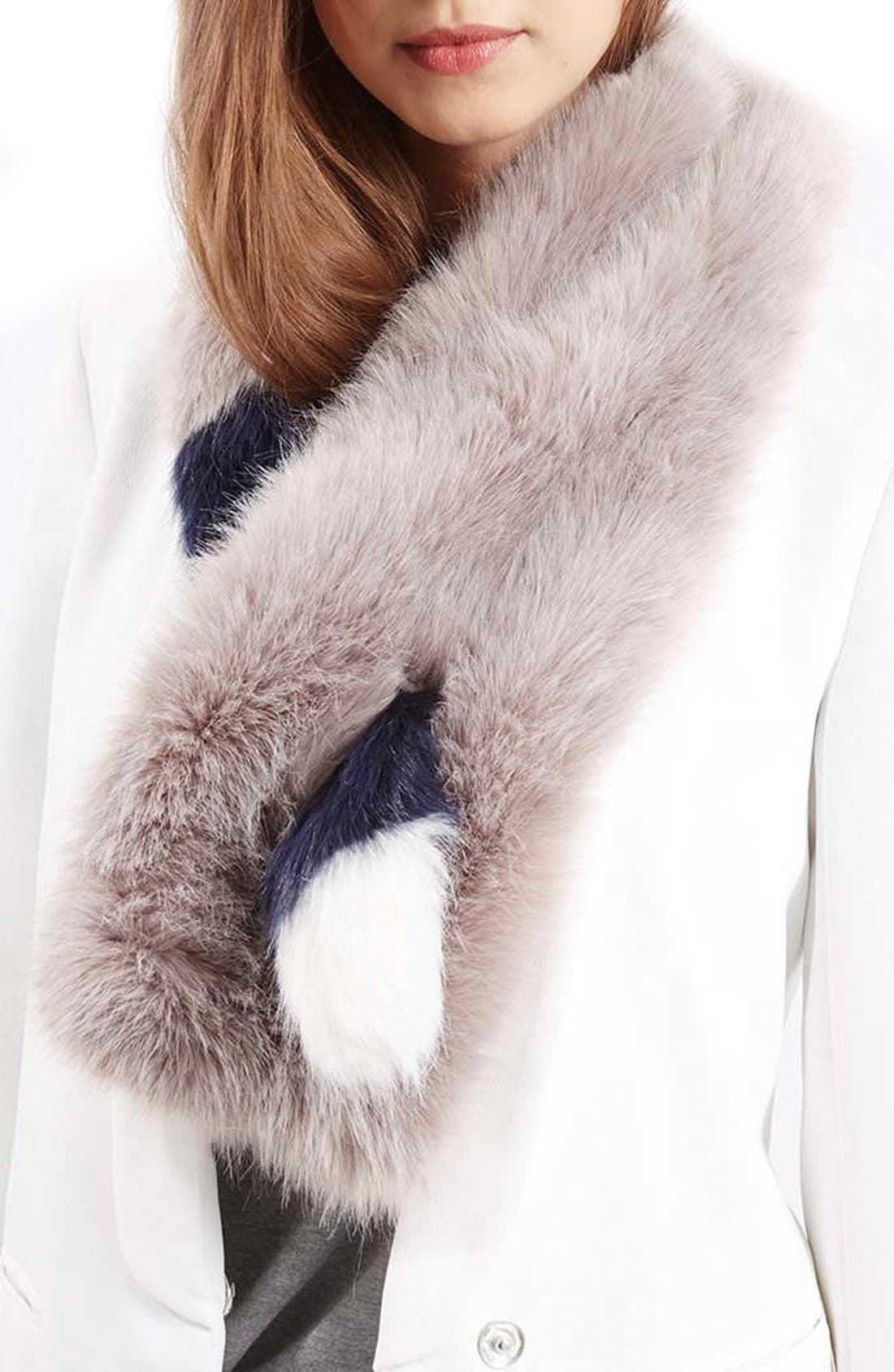 Stripe Faux Fur Stole Nordstrom