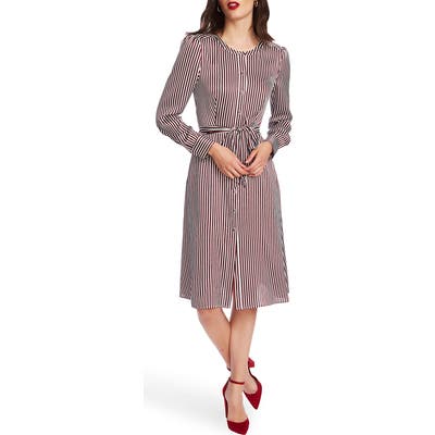 Court & Rowe Crosby Stripe Long Sleeve Shirtdress, White