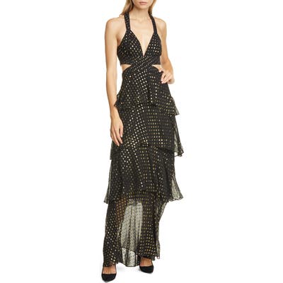 A.l.c. Lita Fil Coupe Silk Blend Maxi Dress, Black