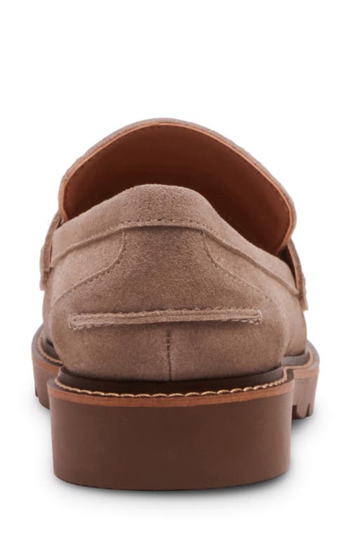 Blondo Waterproof Penny Loafer In Taupe Suede