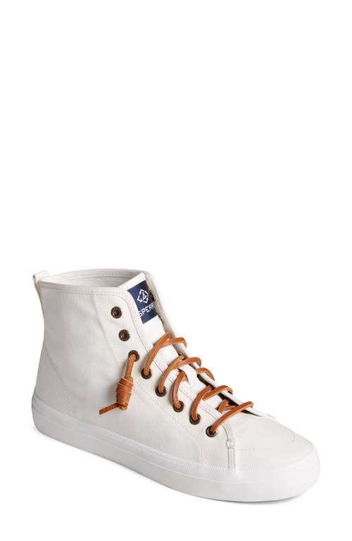 SPERRY TOP-SIDER Crest Seacycled High Top Sneaker in White
