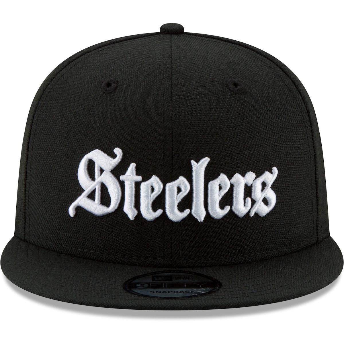 Men's Pittsburgh Steelers New Era Black Script Logo Golfer 9FIFTY