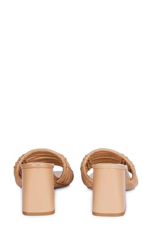 Saint G Bethany Block Heel Slide Sandal In Beige