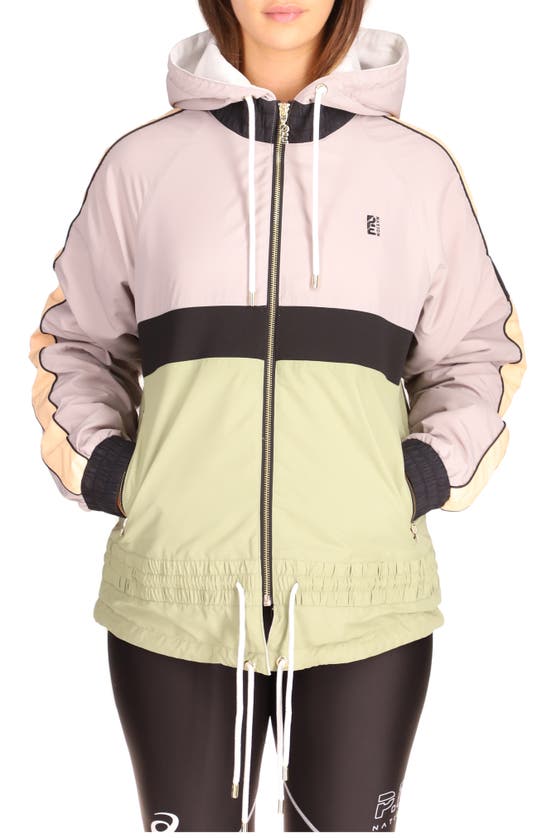 P.e Nation Man Down Colorblock Jacket In Opal Gray