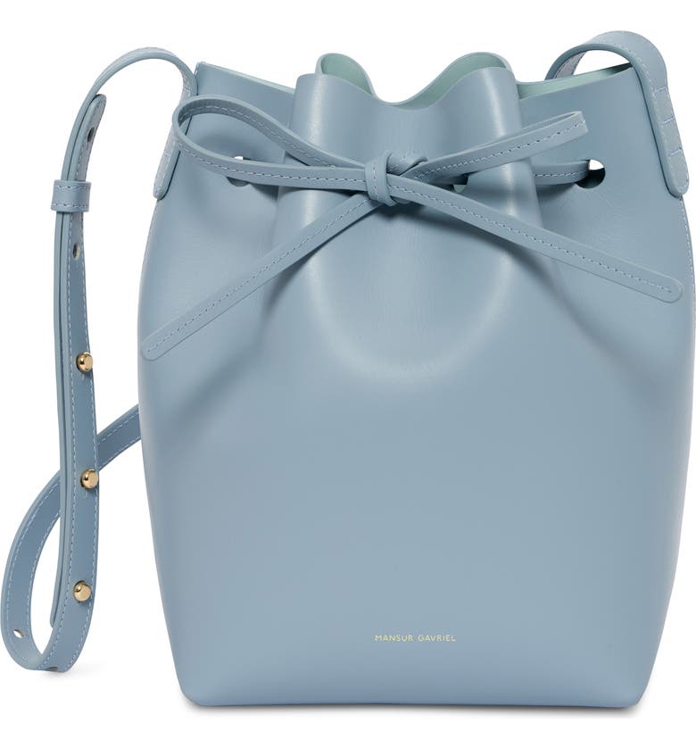 Mini Calfskin Leather Bucket Bag