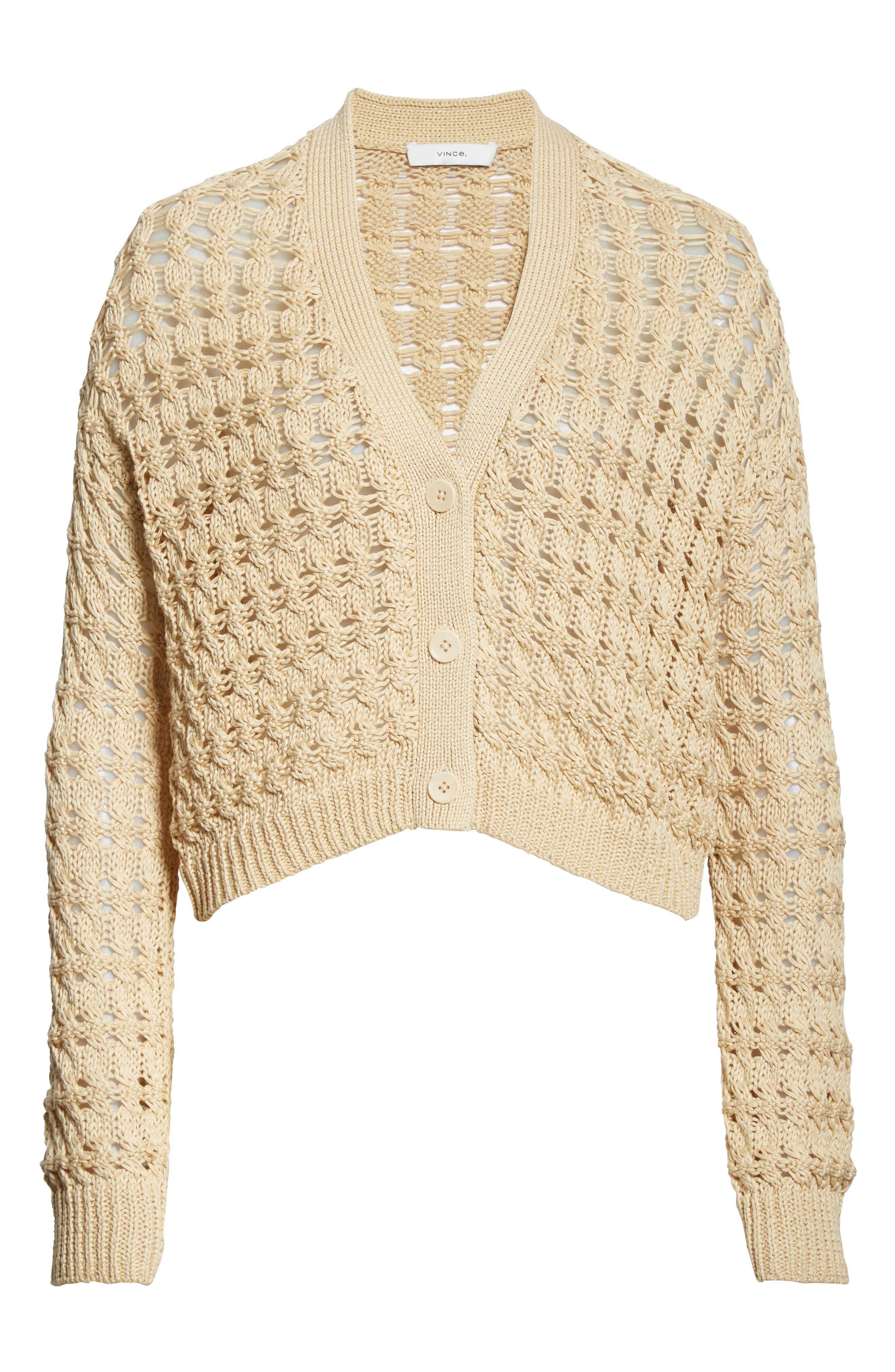 vince open cable cardigan