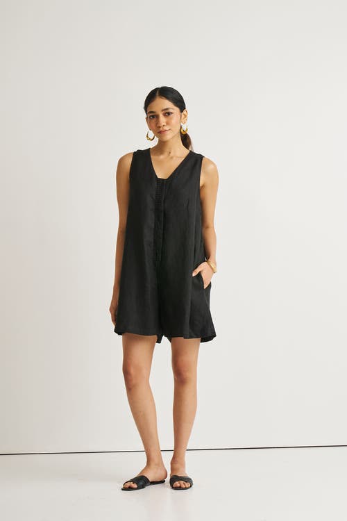 Reistor Women's Romp & Play Romper In Black In Black